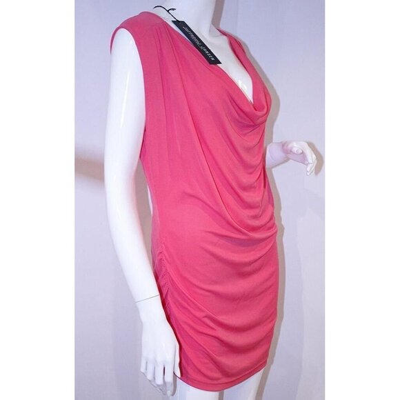 JUFFROUW JANSEN Amsterdam Pink DRAPED Ruched TOP XL $180 - Picture 1 of 4